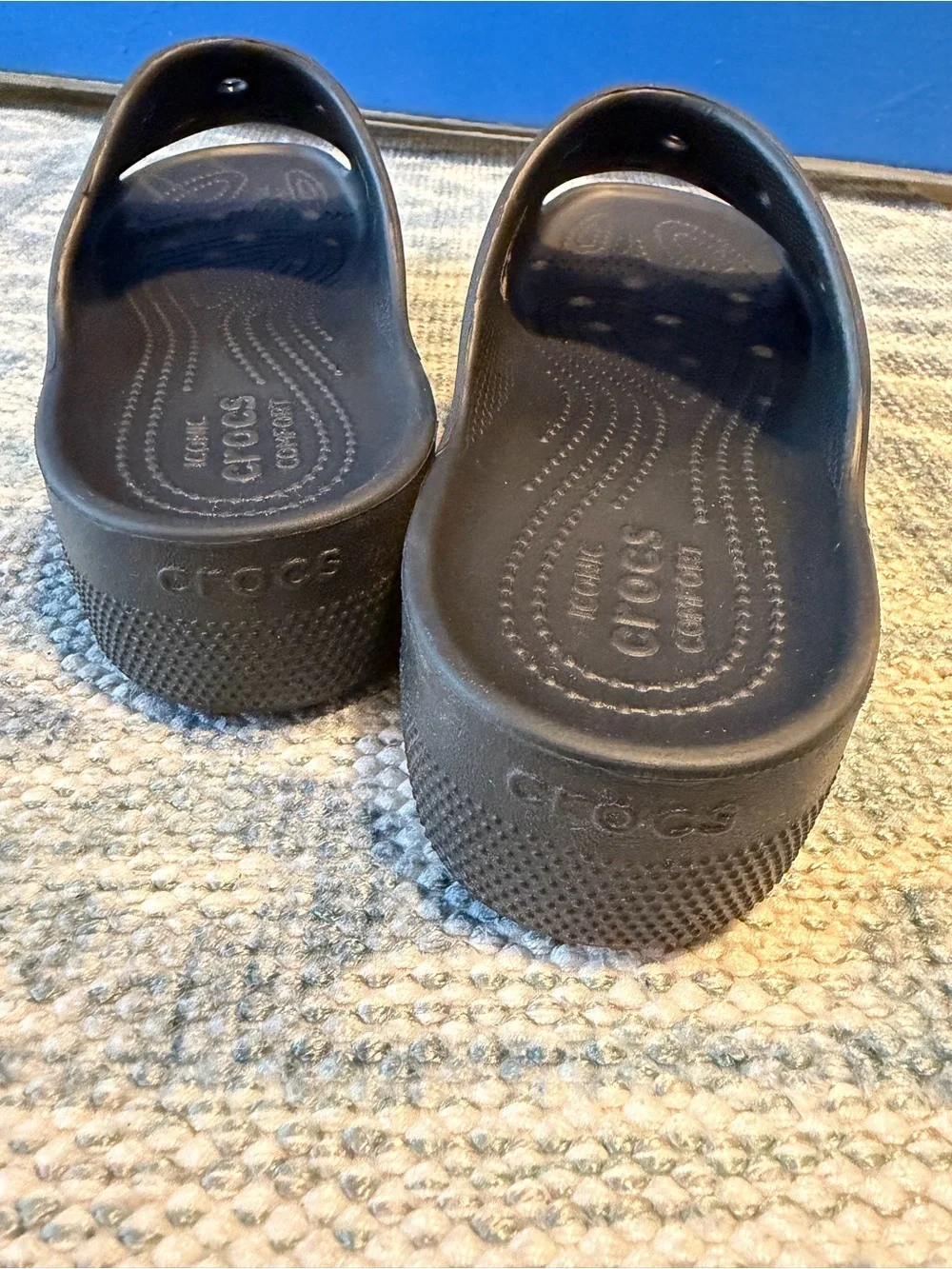 Crocs Iconic Comfort Platform Slide - Black